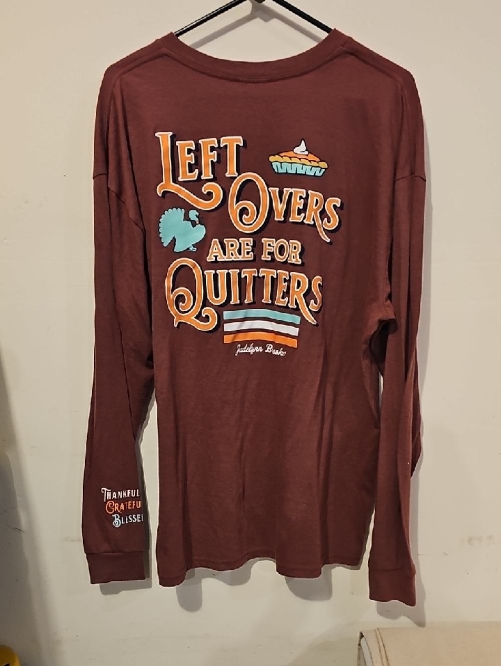 Jadelynn Brooke Womens Sz Xlarge Long Sleeve Top!! Thanksgiving!! Nwots